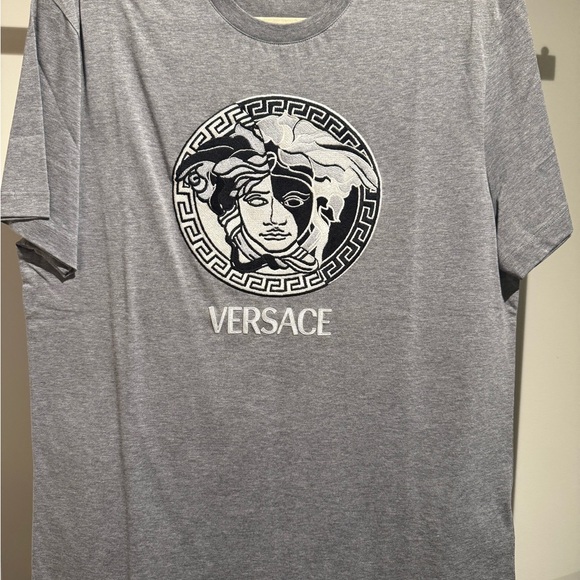 Versace Medusa Logo Gray T-Shirt - Picture 1 of 5